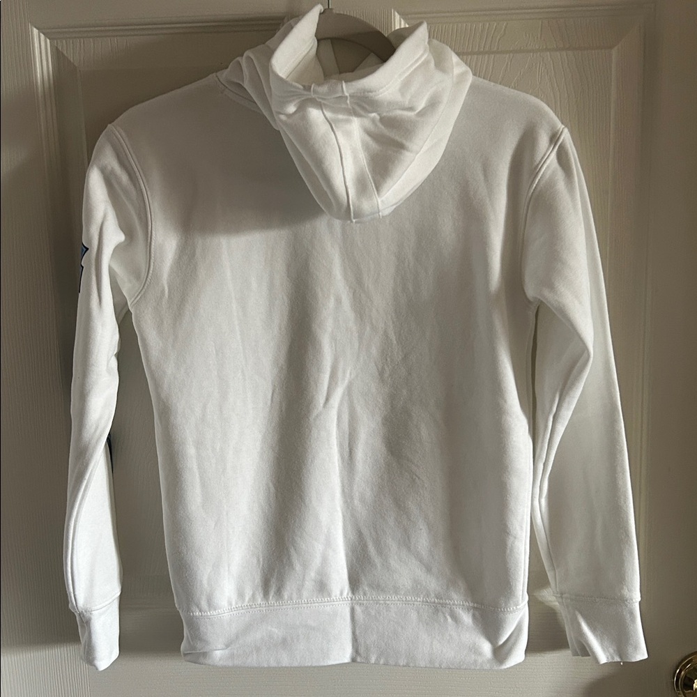 Nike Jordan White Blue “See Me Shine”‎ Fleece Pullover Hoodie Sweatshirt 10-12 M - Picture 13 of 14